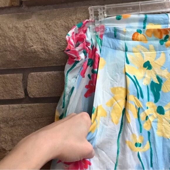 Vintage JAMS WORLD DADA DAISY DANCE Floral Multi Cropped Pull On Pants M - Picture 3 of 9